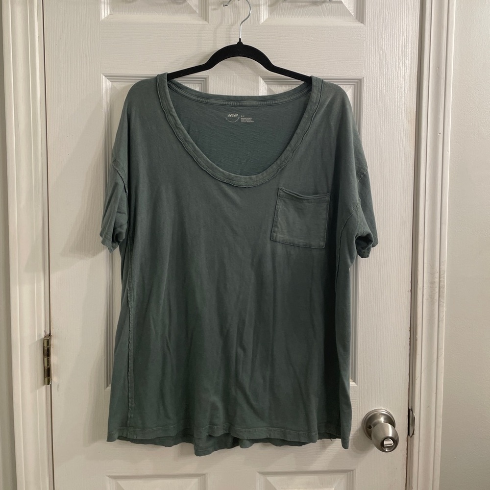 Aerie Sage Green Tee Size Small